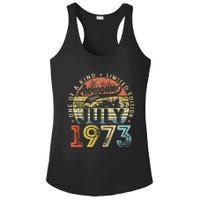 Awesome Since July 1973 Vintage Gifts 50th Birthday Ladies PosiCharge Competitor Racerback Tank