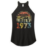 Awesome Since July 1973 Vintage Gifts 50th Birthday Women's Perfect Tri Rocker Tank