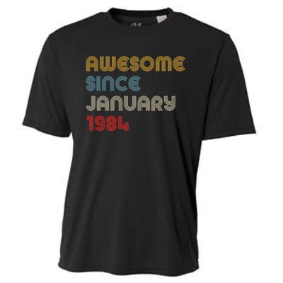 Awesome Since January 1984 40th Birthday Cooling Performance Crew T-Shirt