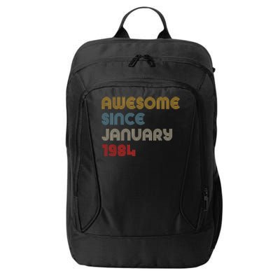 Awesome Since January 1984 40th Birthday City Backpack