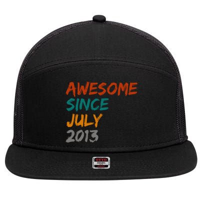 Awesome Since July 2013 7 Panel Mesh Trucker Snapback Hat