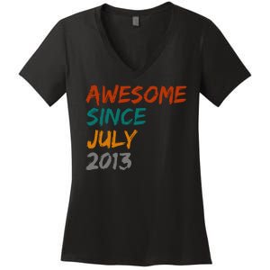 Awesome Since July 2013 Women's V-Neck T-Shirt