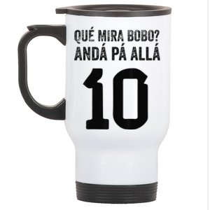 Argentina Soccer Jersey Retro 10 Argentinian Football Stainless Steel Travel Mug