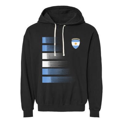 Argentina Soccer Jersey Argentina Football Fan Soccer Garment-Dyed Fleece Hoodie