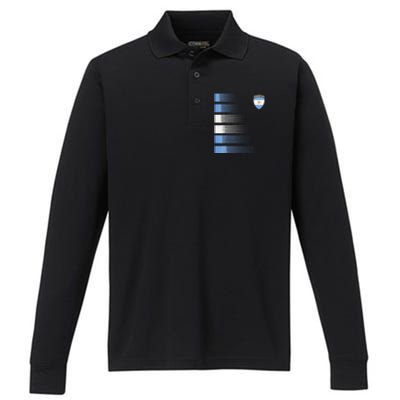 Argentina Soccer Jersey Argentina Football Fan Soccer Performance Long Sleeve Polo