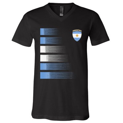 Argentina Soccer Jersey Argentina Football Fan Soccer V-Neck T-Shirt