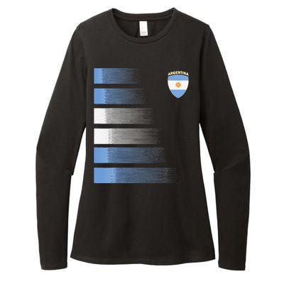 Argentina Soccer Jersey Argentina Football Fan Soccer Womens CVC Long Sleeve Shirt