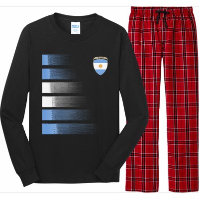 Argentina Soccer Jersey Argentina Football Fan Soccer Long Sleeve Pajama Set