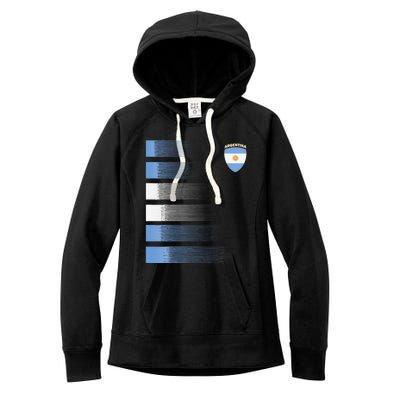 Argentina Soccer Jersey Argentina Football Fan Soccer Women's Fleece Hoodie