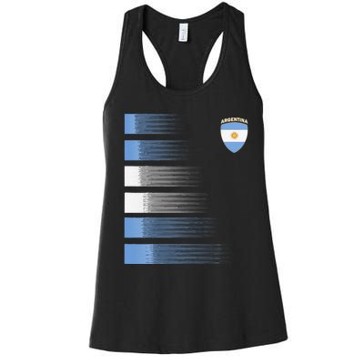 Argentina Soccer Jersey Argentina Football Fan Soccer Women's Racerback Tank