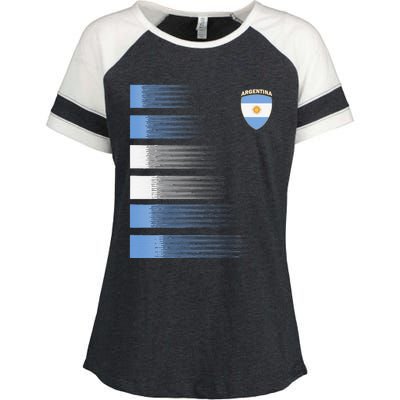 Argentina Soccer Jersey Argentina Football Fan Soccer Enza Ladies Jersey Colorblock Tee