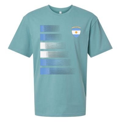 Argentina Soccer Jersey Argentina Football Fan Soccer Sueded Cloud Jersey T-Shirt