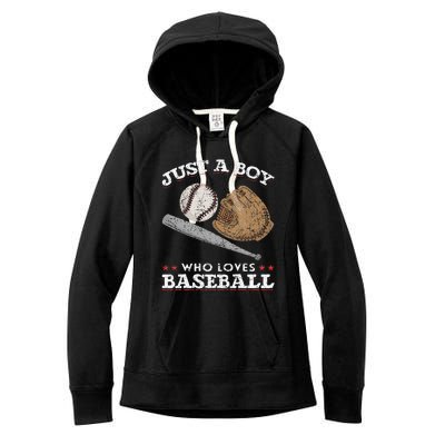 American Sport  Just A  Who Loves Baseball Women's Fleece Hoodie