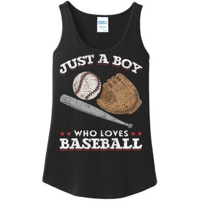 American Sport  Just A  Who Loves Baseball Ladies Essential Tank