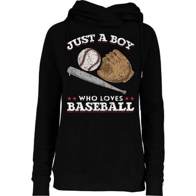 American Sport  Just A  Who Loves Baseball Womens Funnel Neck Pullover Hood