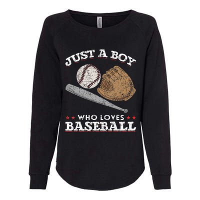 American Sport  Just A  Who Loves Baseball Womens California Wash Sweatshirt