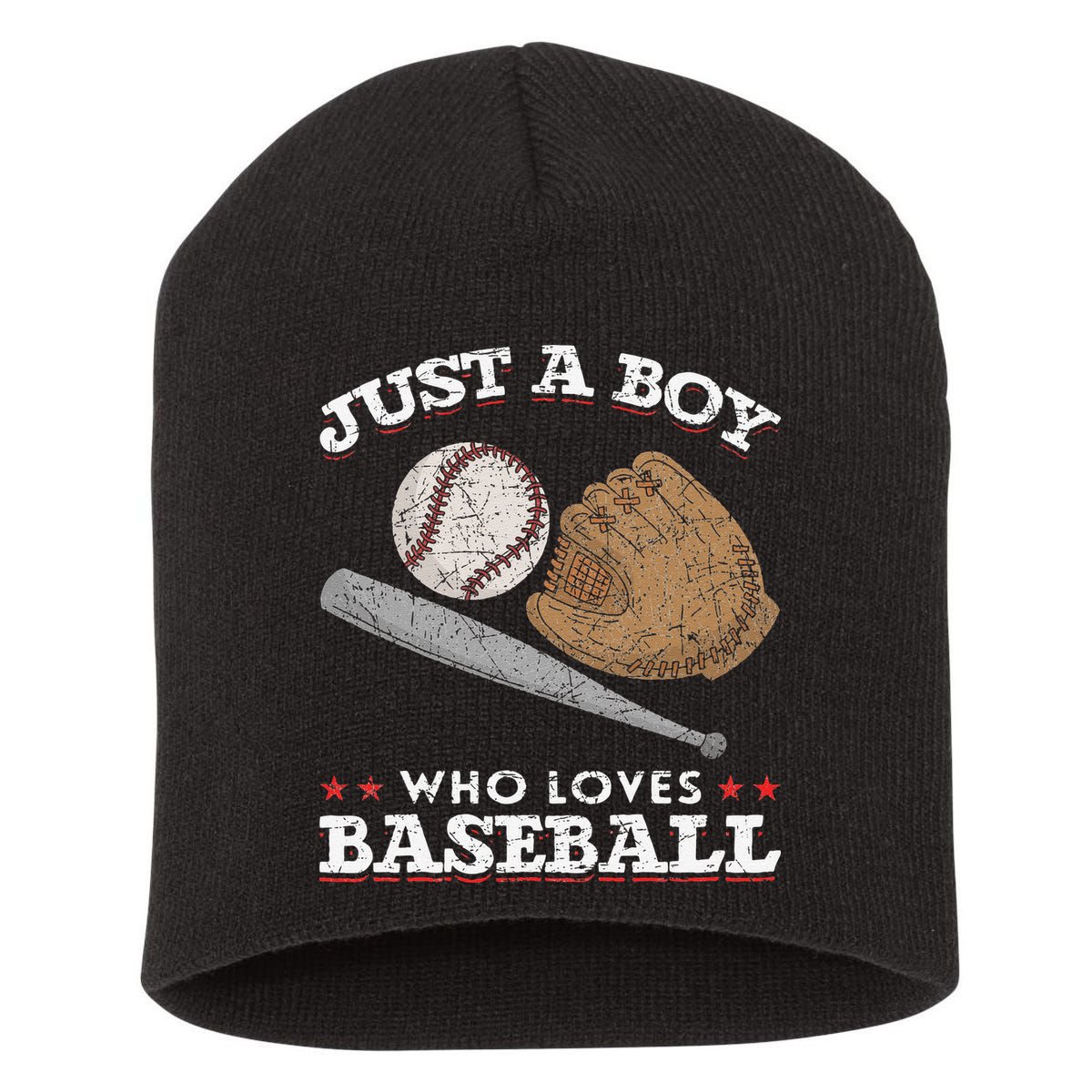 American Sport  Just A  Who Loves Baseball Short Acrylic Beanie