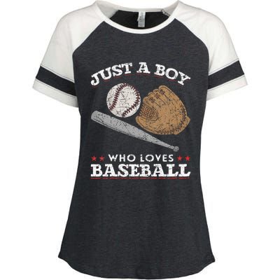 American Sport  Just A  Who Loves Baseball Enza Ladies Jersey Colorblock Tee