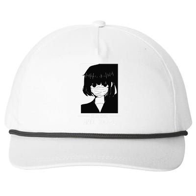 Anti Social Japanese Text Aesthetic Vaporwave Anime Gift Snapback Five-Panel Rope Hat