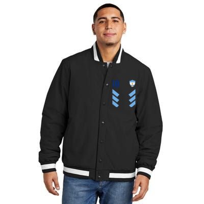 Argentina Soccer Jersey Retro 10 Argentinian Football Insulated Varsity Jacket