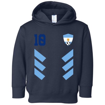 Argentina Soccer Jersey Retro 10 Argentinian Football Toddler Hoodie