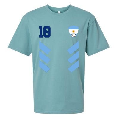 Argentina Soccer Jersey Retro 10 Argentinian Football Sueded Cloud Jersey T-Shirt