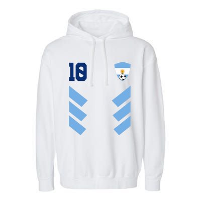 Argentina Soccer Jersey Retro 10 Argentinian Football Garment-Dyed Fleece Hoodie