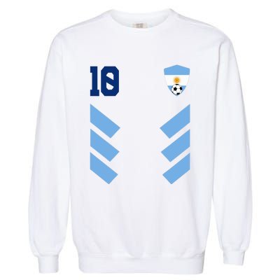 Argentina Soccer Jersey Retro 10 Argentinian Football Garment-Dyed Sweatshirt