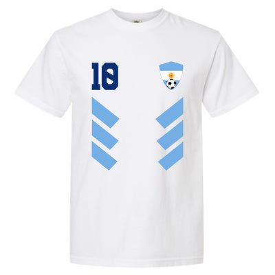 Argentina Soccer Jersey Retro 10 Argentinian Football Garment-Dyed Heavyweight T-Shirt