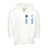 Argentina Soccer Jersey Retro 10 Argentinian Football Toddler Zip Fleece Hoodie