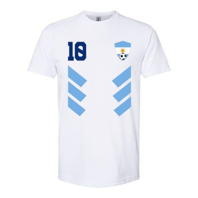 Argentina Soccer Jersey Retro 10 Argentinian Football Softstyle CVC T-Shirt