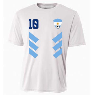 Argentina Soccer Jersey Retro 10 Argentinian Football Cooling Performance Crew T-Shirt