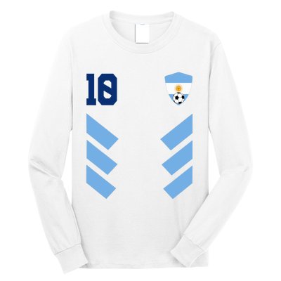 Argentina Soccer Jersey Retro 10 Argentinian Football Long Sleeve Shirt