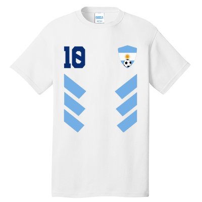 Argentina Soccer Jersey Retro 10 Argentinian Football Tall T-Shirt