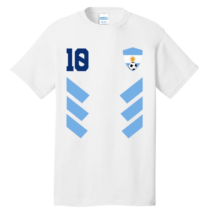 Argentina Soccer Jersey Retro 10 Argentinian Football Tall T-Shirt