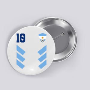 Argentina Soccer Jersey Retro 10 Argentinian Football Button