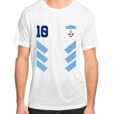 Argentina Soccer Jersey Retro 10 Argentinian Football Adult ChromaSoft Performance T-Shirt