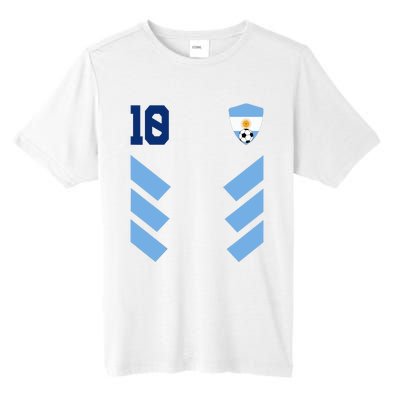 Argentina Soccer Jersey Retro 10 Argentinian Football Tall Fusion ChromaSoft Performance T-Shirt