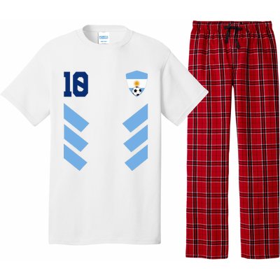 Argentina Soccer Jersey Retro 10 Argentinian Football Pajama Set