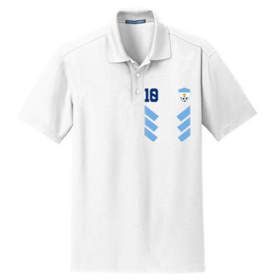 Argentina Soccer Jersey Retro 10 Argentinian Football Dry Zone Grid Polo