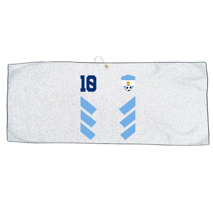 Argentina Soccer Jersey Retro 10 Argentinian Football Large Microfiber Waffle Golf Towel