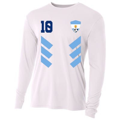 Argentina Soccer Jersey Retro 10 Argentinian Football Cooling Performance Long Sleeve Crew