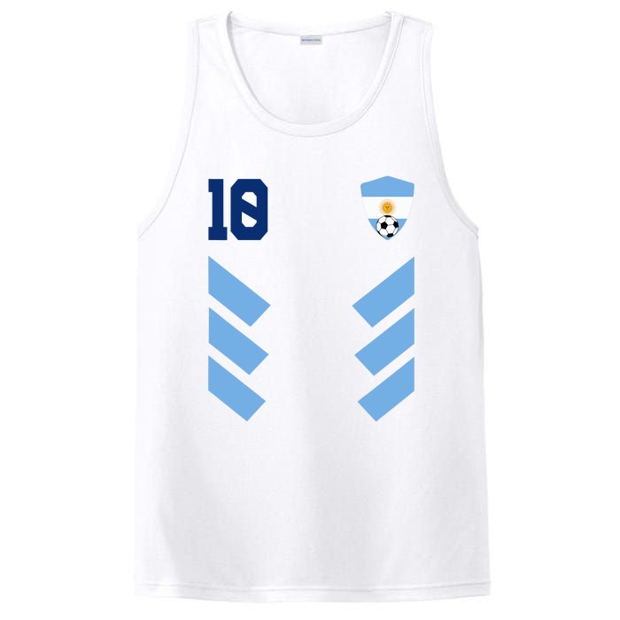 Argentina Soccer Jersey Retro 10 Argentinian Football PosiCharge Competitor Tank