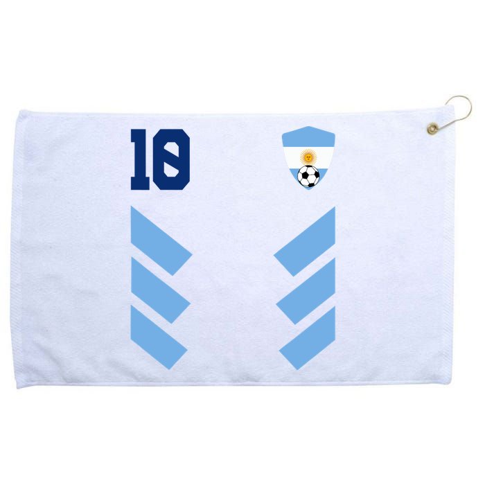 Argentina Soccer Jersey Retro 10 Argentinian Football Grommeted Golf Towel