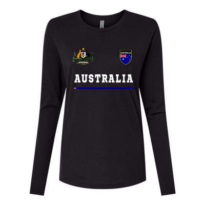 Australia Sportsoccer Jersey Flag Football Womens Cotton Relaxed Long Sleeve T-Shirt