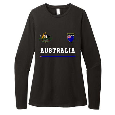 Australia Sportsoccer Jersey Flag Football Womens CVC Long Sleeve Shirt