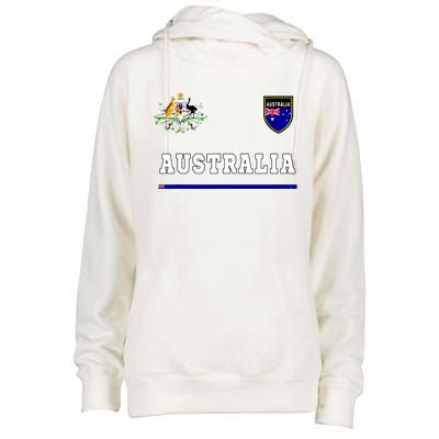 Australia Sportsoccer Jersey Flag Football Womens Funnel Neck Pullover Hood