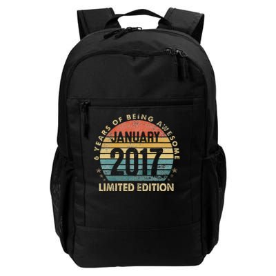 Awesome Since January 2017 6 Year Old 6th Birthday Gift Daily Commute Backpack