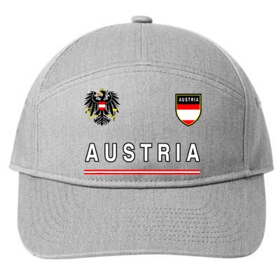 Austria Sportsoccer Jersey Flag Football Vienna 7-Panel Snapback Hat