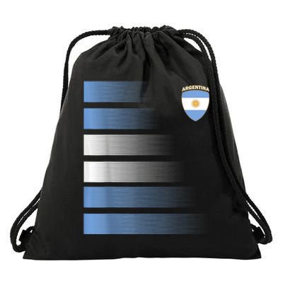 Argentina Soccer Jersey Argentina Football Fan Soccer Drawstring Bag